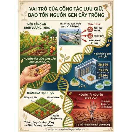 VAI TRÒ CỦA CÔNG TÁC LƯU GIỮ, BẢO TỒN NGUỒN GEN CÂY TRỒNG
